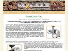 Tablet Screenshot of ecoessentials.ca